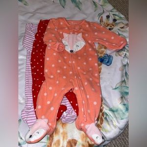 Fleece girls animal sleepers
